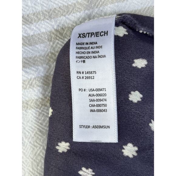 Amuse Society Sz XS Cami Crop Blue White Tie Strap Top Sara Outer Bnaks NWT READ - Picture 15 of 15